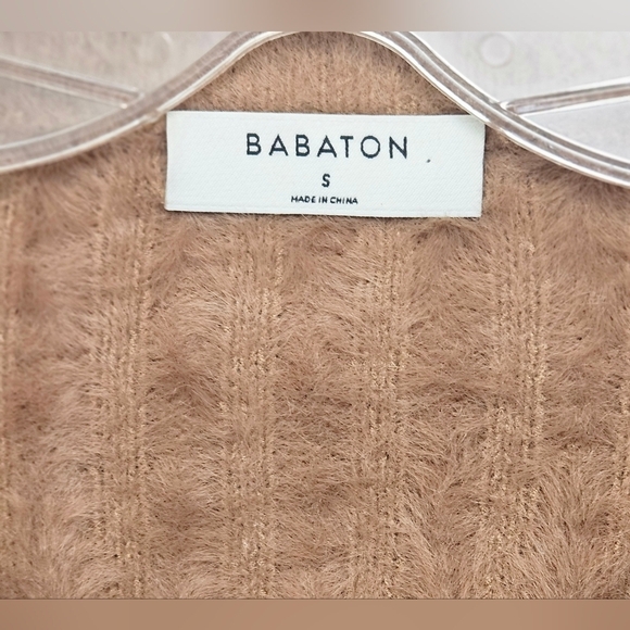 Babaton Aritzia Ulman Small Boxy Boho Caramel Ribbed Pullover Staple Sweater - Picture 4 of 8